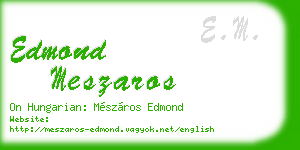 edmond meszaros business card